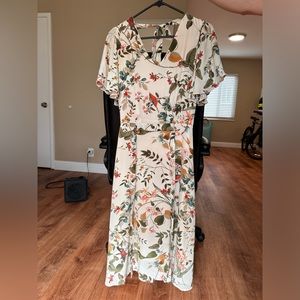 Amour Vert Silk Midi Dress